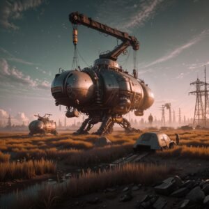 AI retrofuturism artwork inspired by neon cities and cyberpunk dreams.